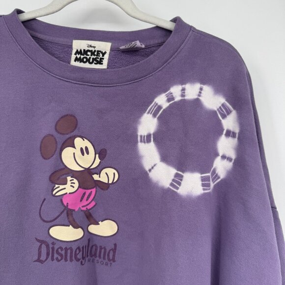 Disneyland Mickey Mouse Genuine Mousewear Purple Tie-Dye Sweatshirt plus size 1X - Picture 2 of 13